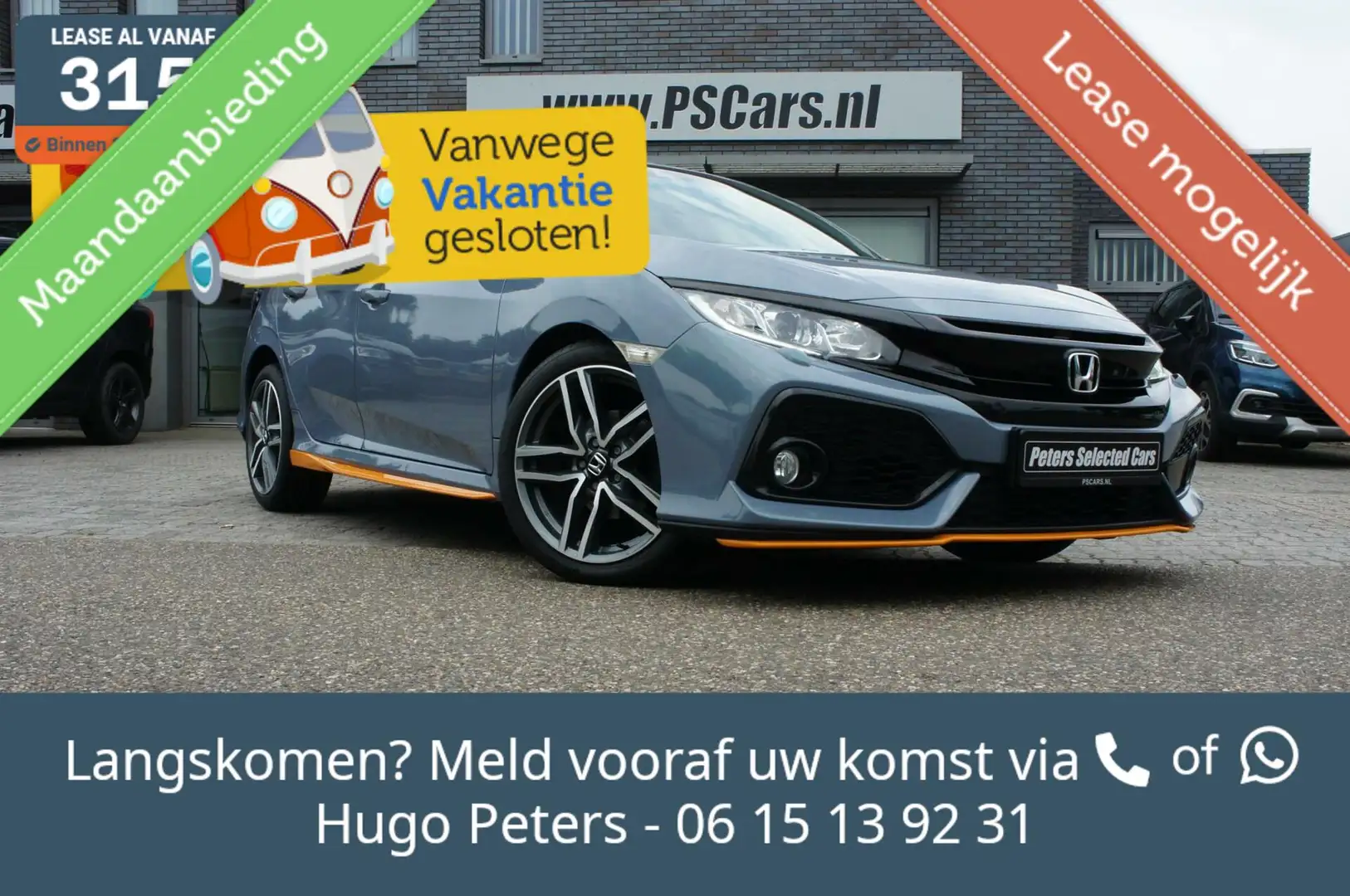 Honda Civic 1.0 i-VTEC Elegance Sport Orange Edition Gri - 1