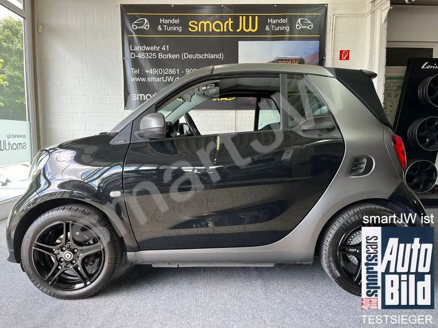 smart forTwo Cabrio 122 PS BRABUS AHK Leder Navi JBL LED Ambi Negro - 1