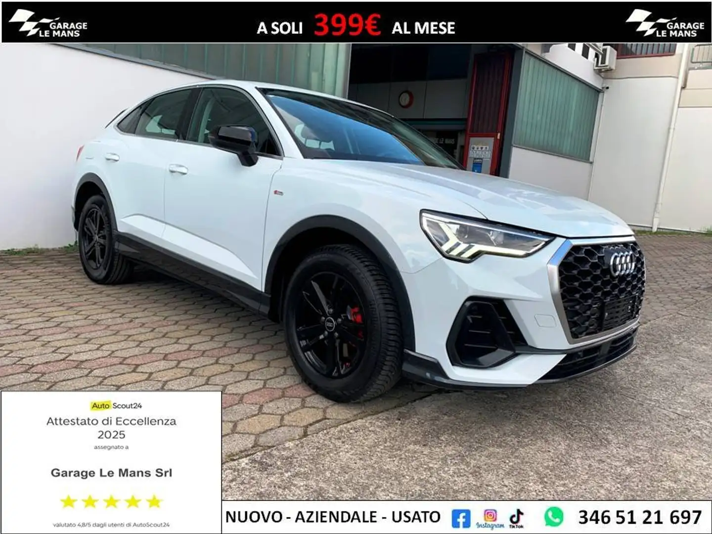 Audi Q3 SPORTBACK 35 1.5 TFSI MHEV S-TRONIC NAVI CRUISE Weiß - 1