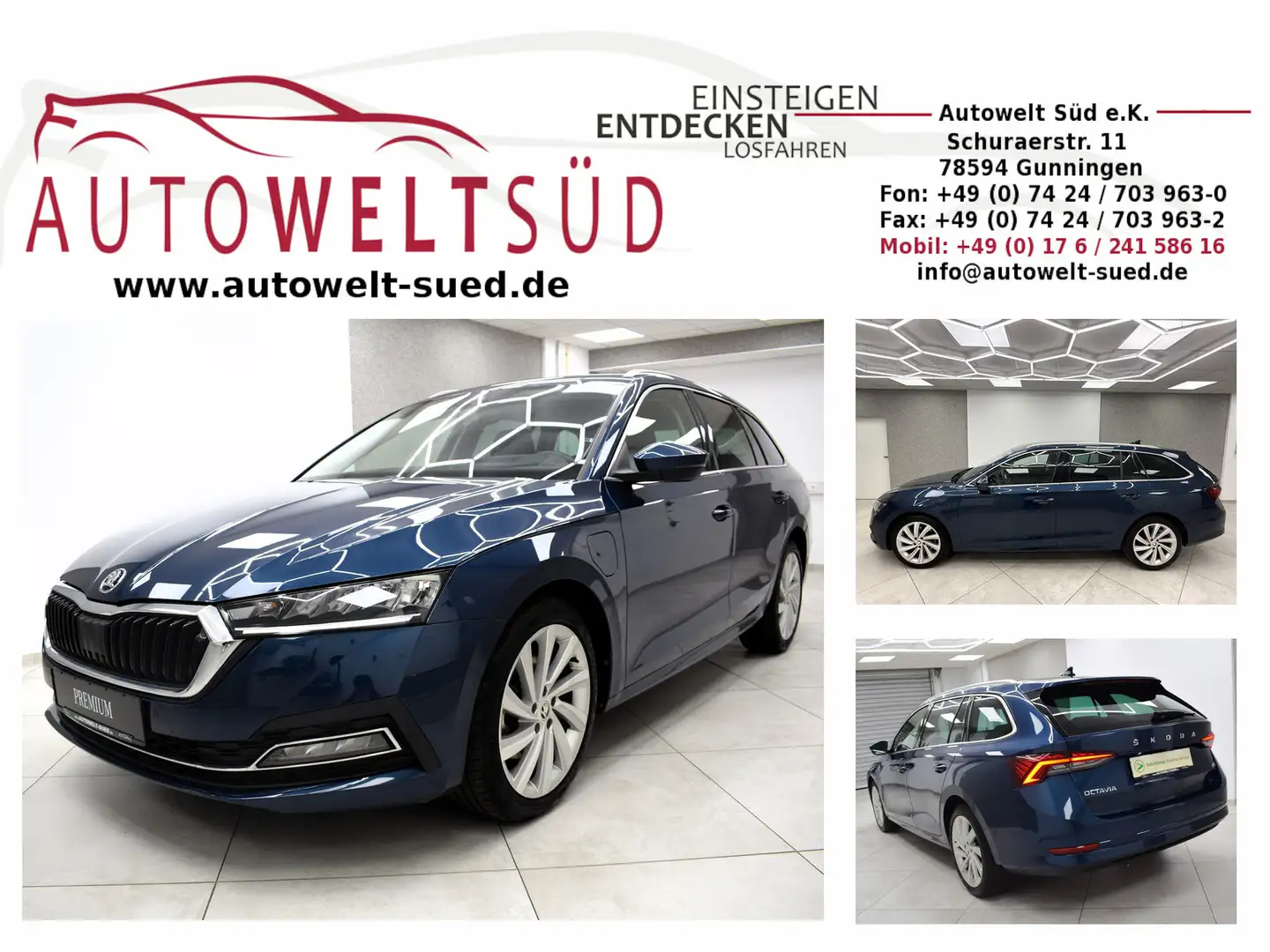 Skoda Octavia iV Combi 1.4 TSI eHybrid Style HUD Navi LED RCam Blau - 1
