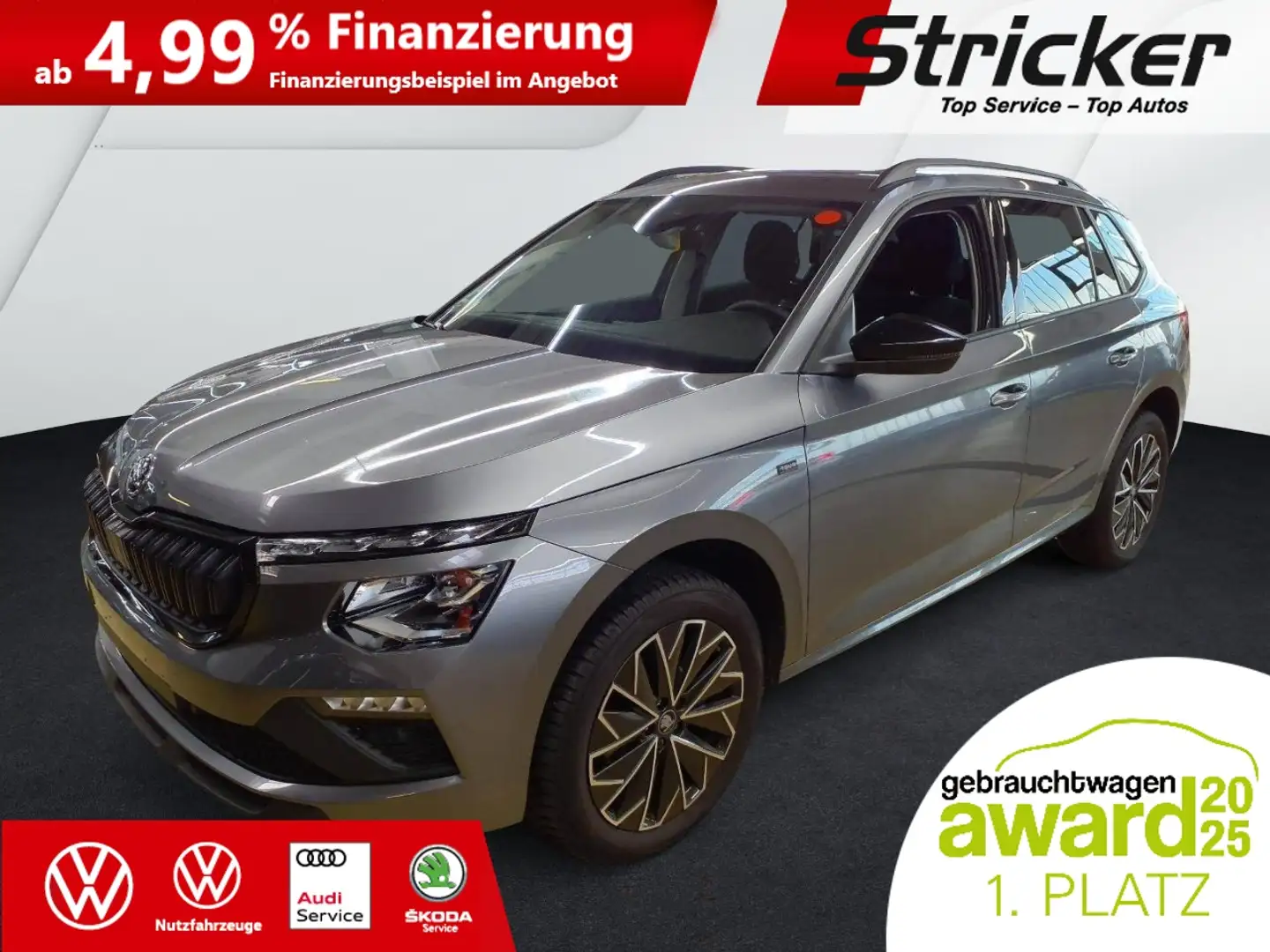 Skoda Kamiq Tour 1.0TSI DSG 199,-ohne Anzahlung Matrix Kamera Grau - 2