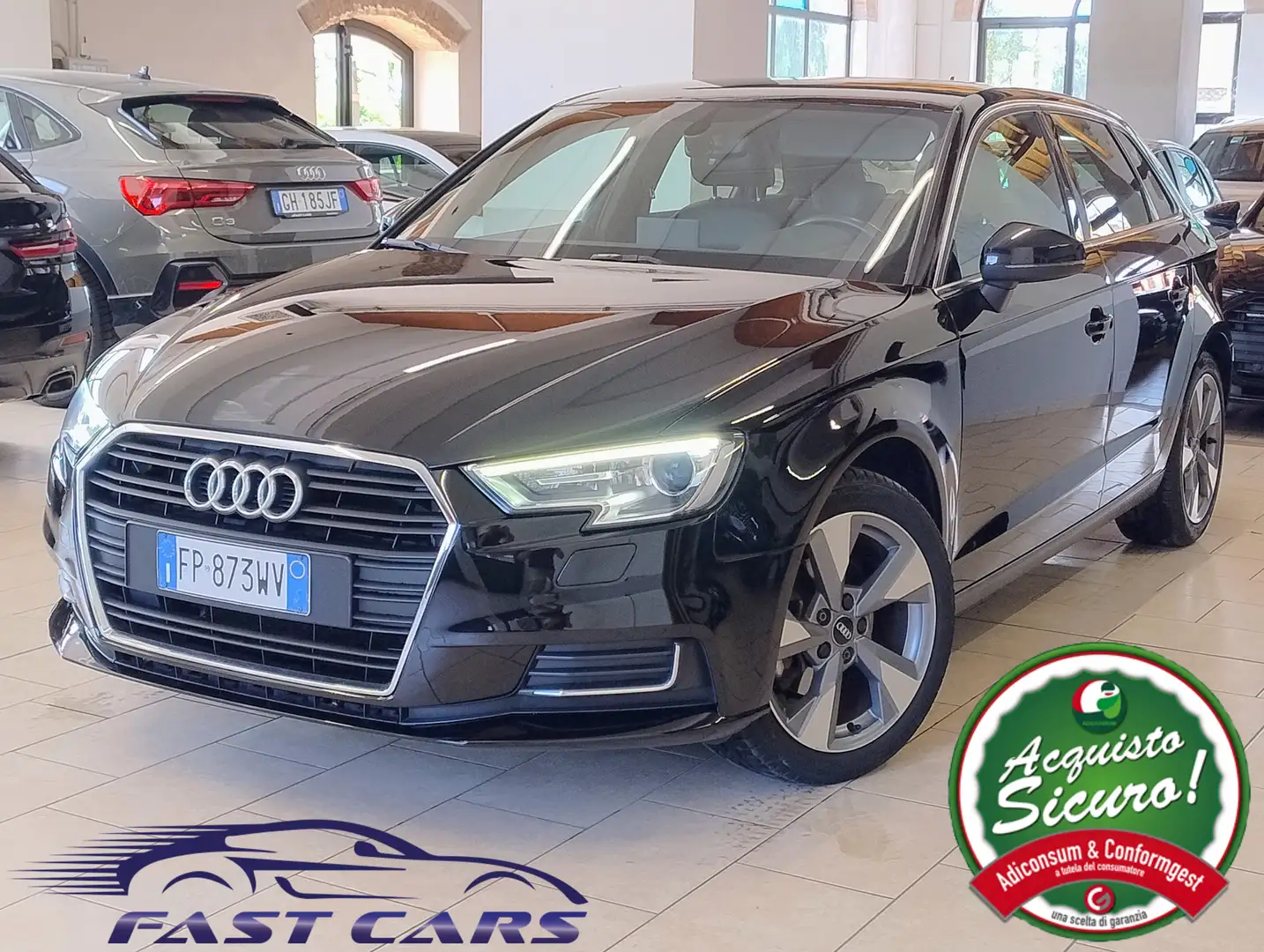 Audi A3 SPB 35tfsi 150cv DESIGN 150cv s-tronic LED NAVI Nero - 1