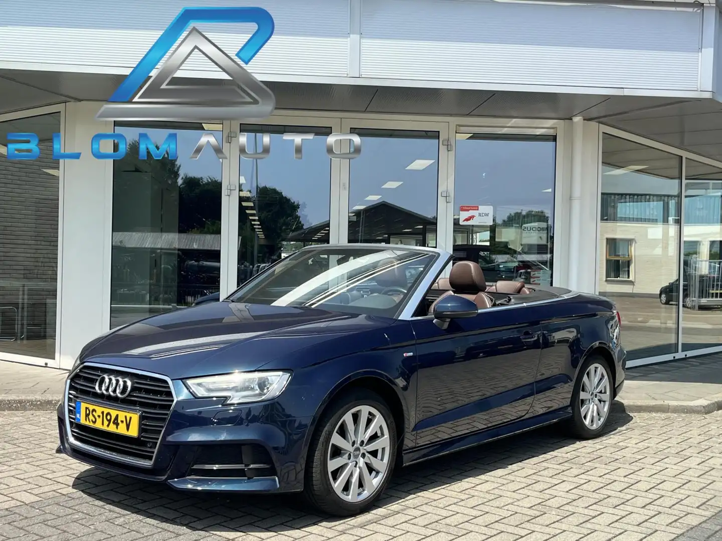 Audi A3 Cabriolet 1.4 TFSI Sport S-Line BRUIN SPORT LEDER Blauw - 1