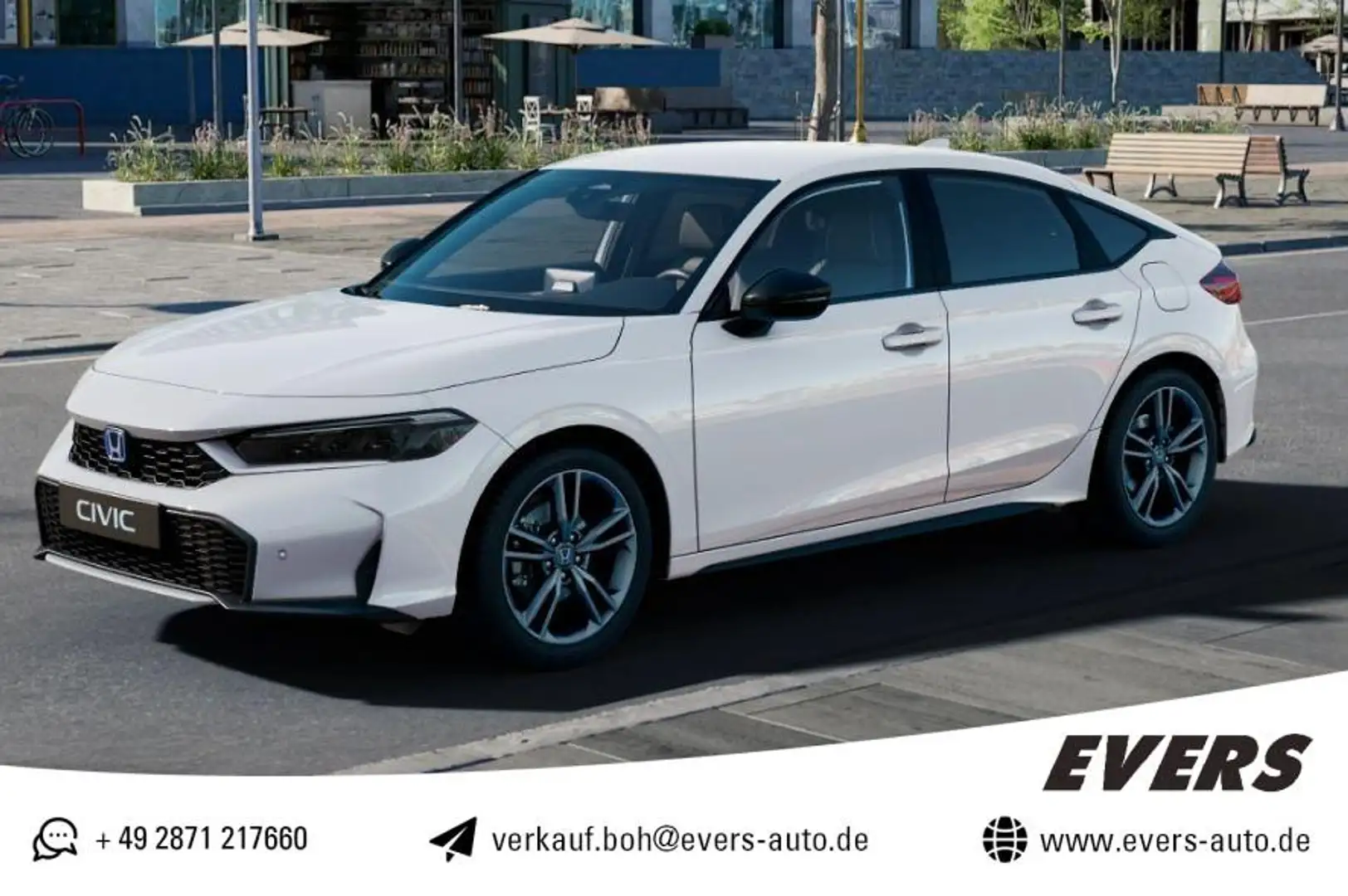 Honda Civic 2.0 i-MMD HYBRID SPORT NAVI+KAMERA+8J.GAR. Weiß - 1