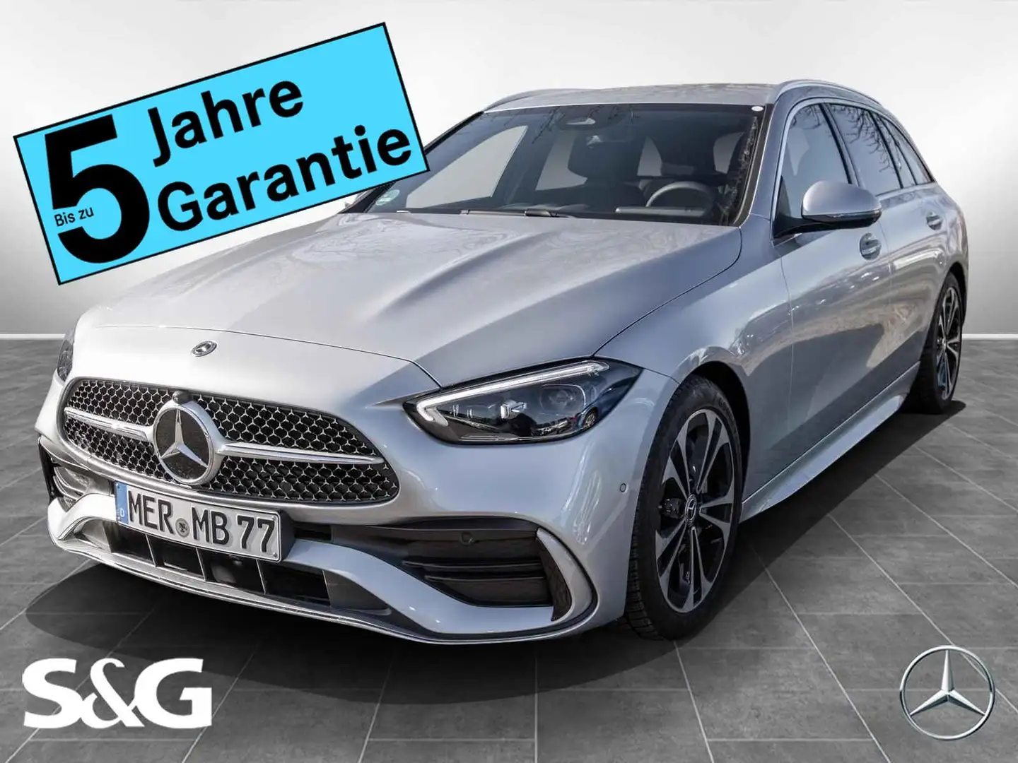 Mercedes-Benz C 200 T AMG MBUX+360°+DIG-LED+AHK+Night+Distroni Plateado - 1