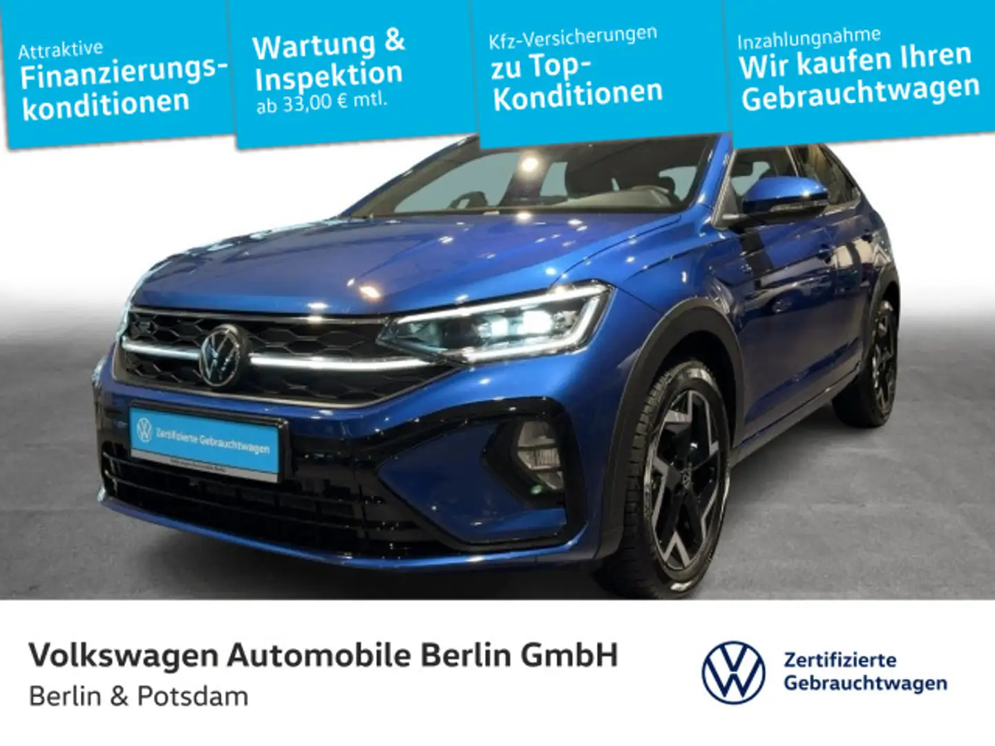 Volkswagen Taigo 1.0TSI DSG R-Line NAVI MATRIX-LED 3J-Garan Blau - 1
