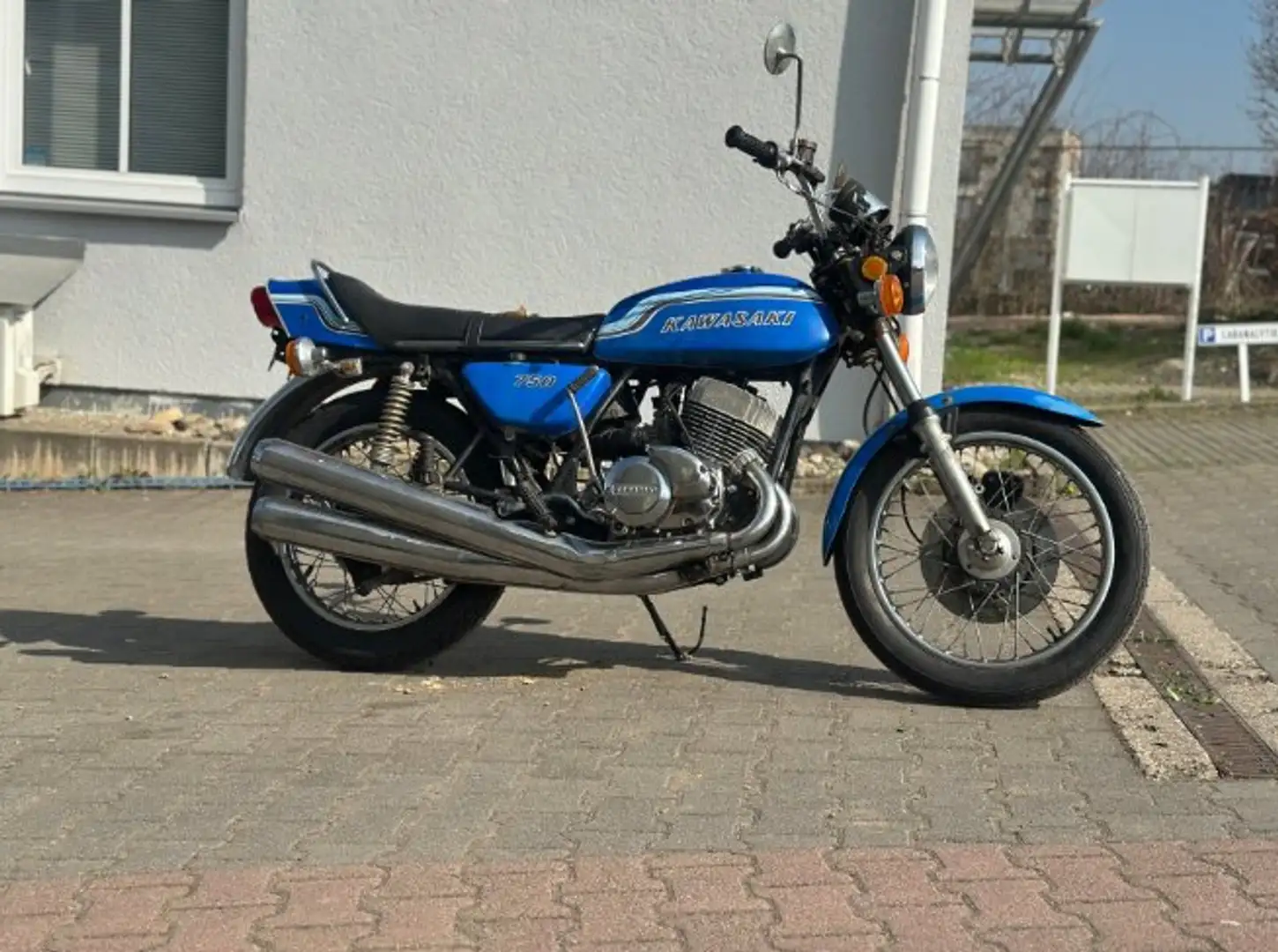 Kawasaki 750 H2 Mach IV Blau - 1