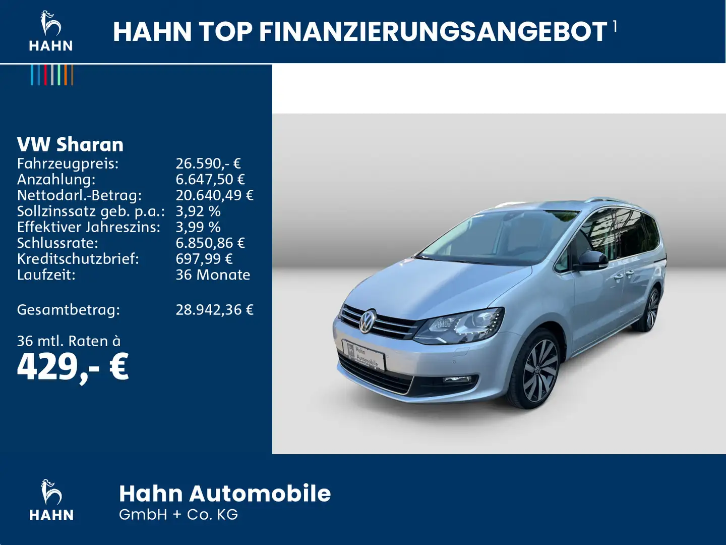 Volkswagen Sharan 1.4TSI DSG Active 7-Sitze AHK Cam Contour Silber - 2