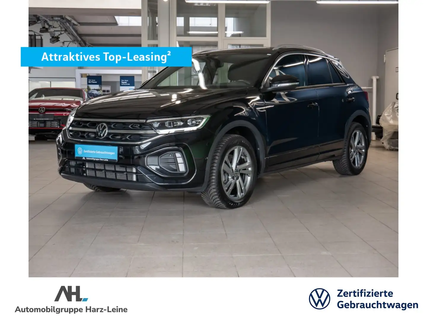 Volkswagen T-Roc R-LINE TDI DSG+AHK+ACC+ALU 17''+LED-PLUS+NAVI+PARK Zwart - 1