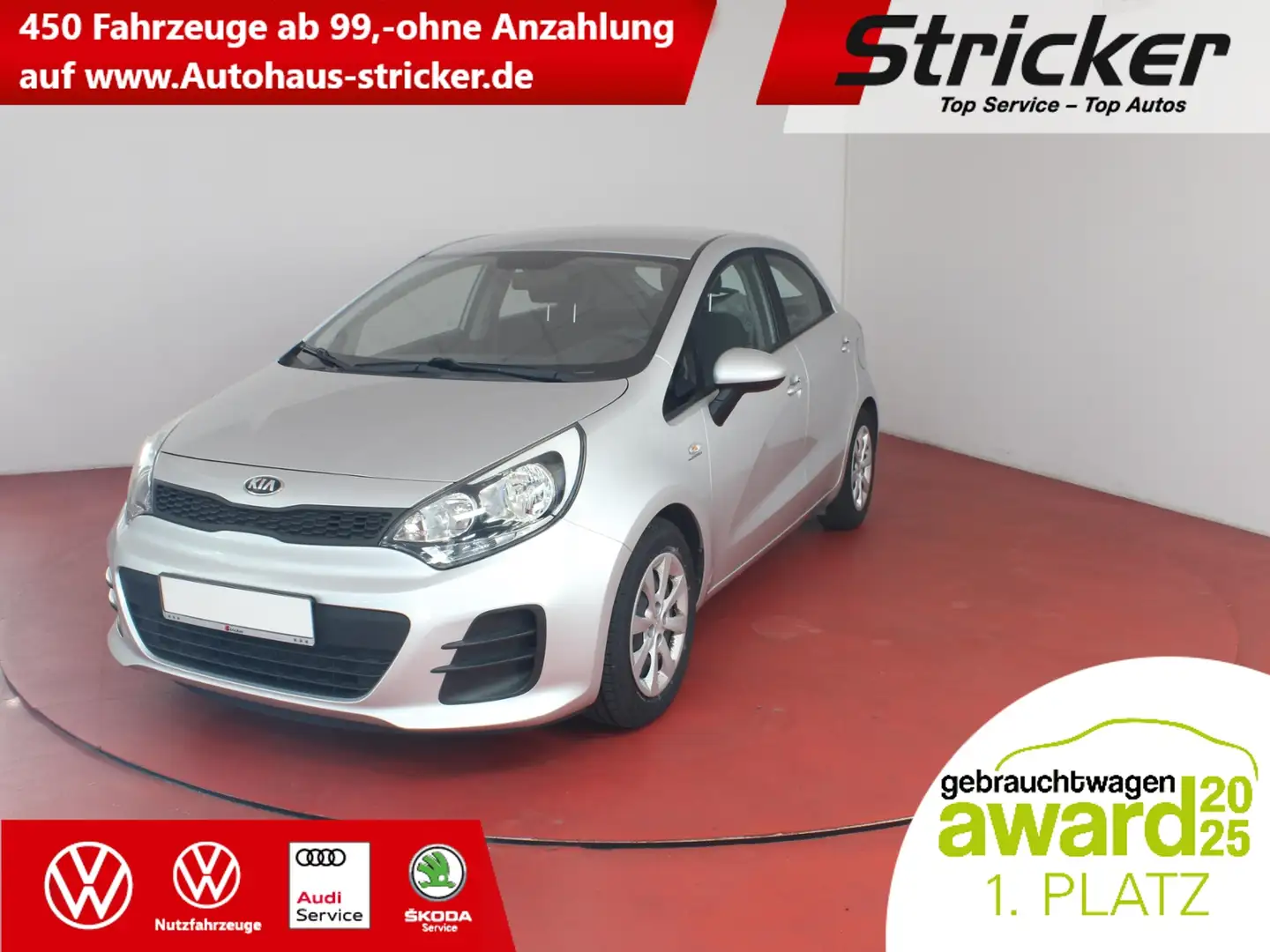 Kia Rio Sensation 1.2 TÜV bis 08/27 Klima Bluetooth Silber - 1