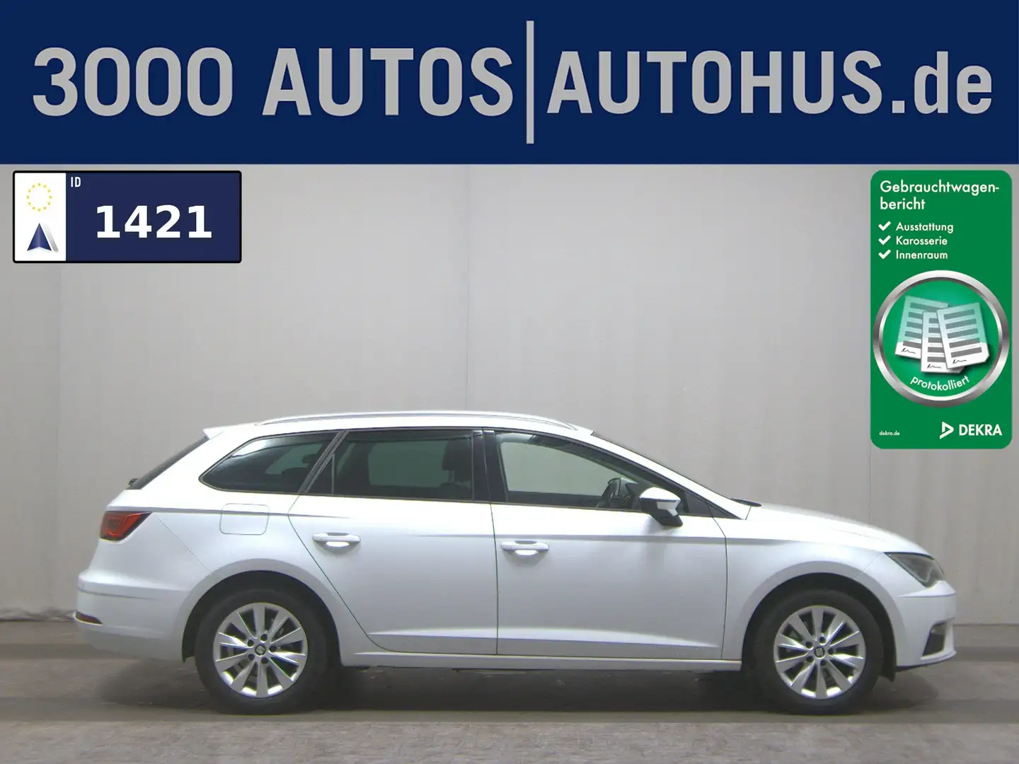 SEAT Leon ST 1.6 TDI Style Navi LED Leder vc AHK ACC Weiß - 1