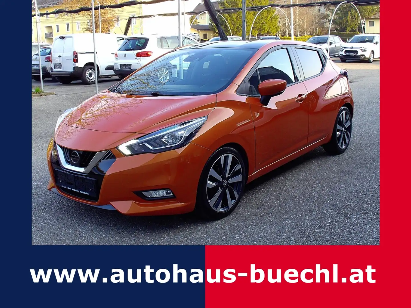 Nissan Micra DIG-T 117 Tekna Orange - 1