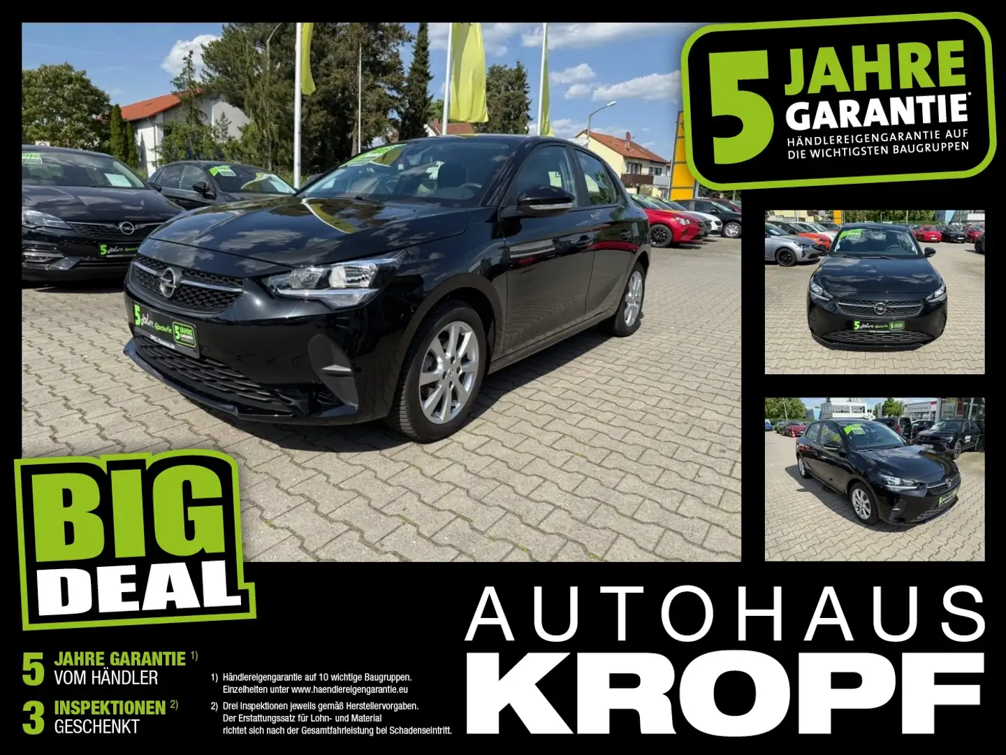 Opel Corsa F 1.2 **PDC SpurH SHZ LKH** Zwart - 1