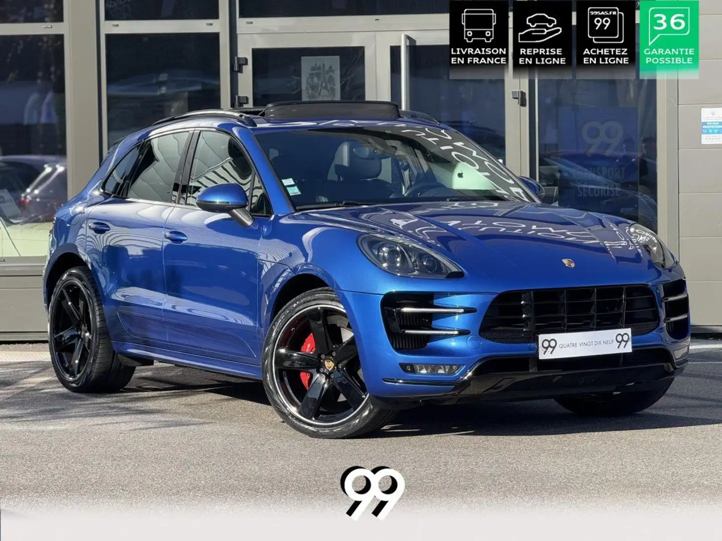 Porsche Macan TURBO 400CH CarPlay ECHAP SPORT TO CHRONO ATTELAGE Bleu - 1