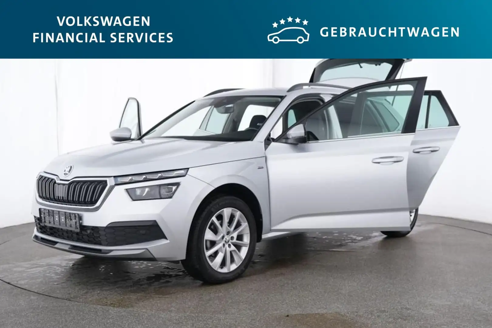 Skoda Kamiq Ambition Clever 1.0 TSI PDC*Klima*SH Argent - 1