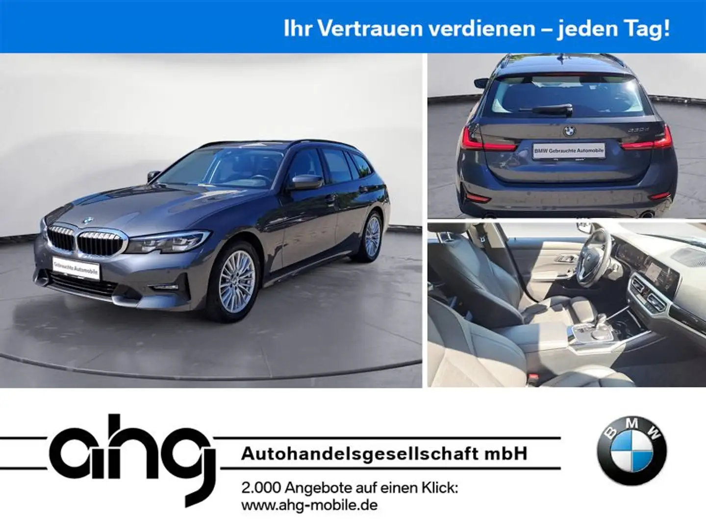 BMW 330 dA Touring Sport Line Navi Professional Sport Grigio - 1