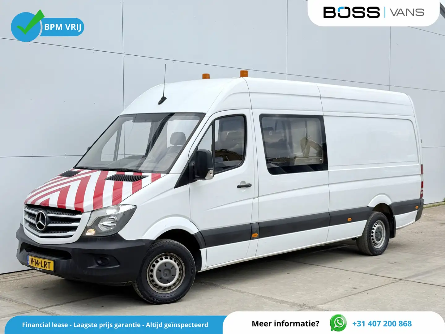 Mercedes-Benz Sprinter 314 2.2 L3H2 Dubbele Cabine Climate Control Trekha Wit - 1