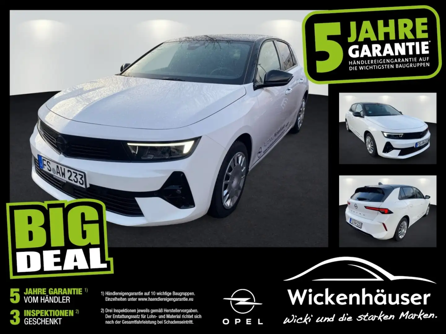 Opel Astra 1.2 Turbo Ultimate ACC FLA HUD 360 LM Weiß - 1