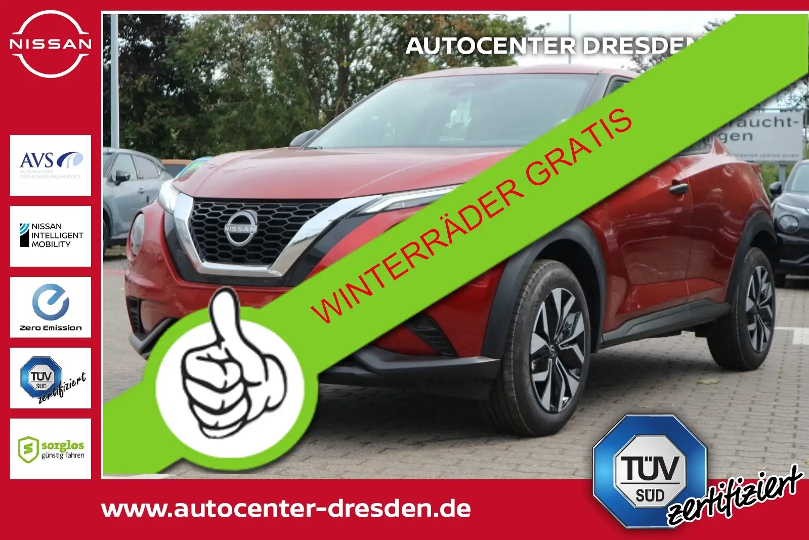 Nissan Juke 1.0DIG-T 7DCT N-Design 114PS  Bose Kam Navi Rood - 1