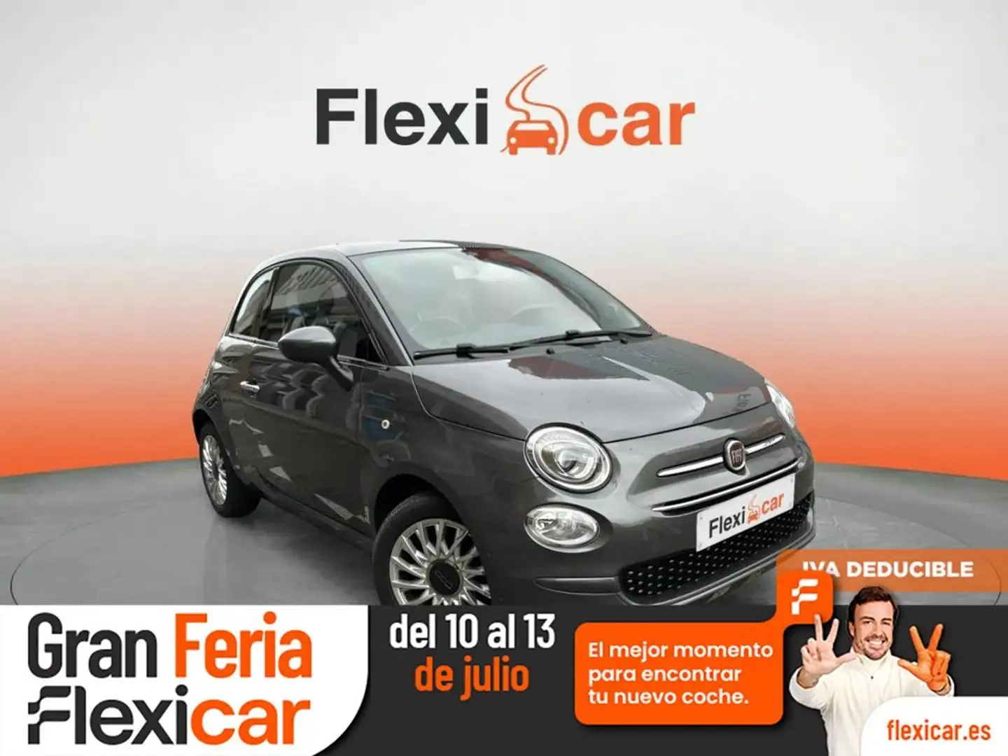 Fiat 500 1.2 Lounge Gris - 1
