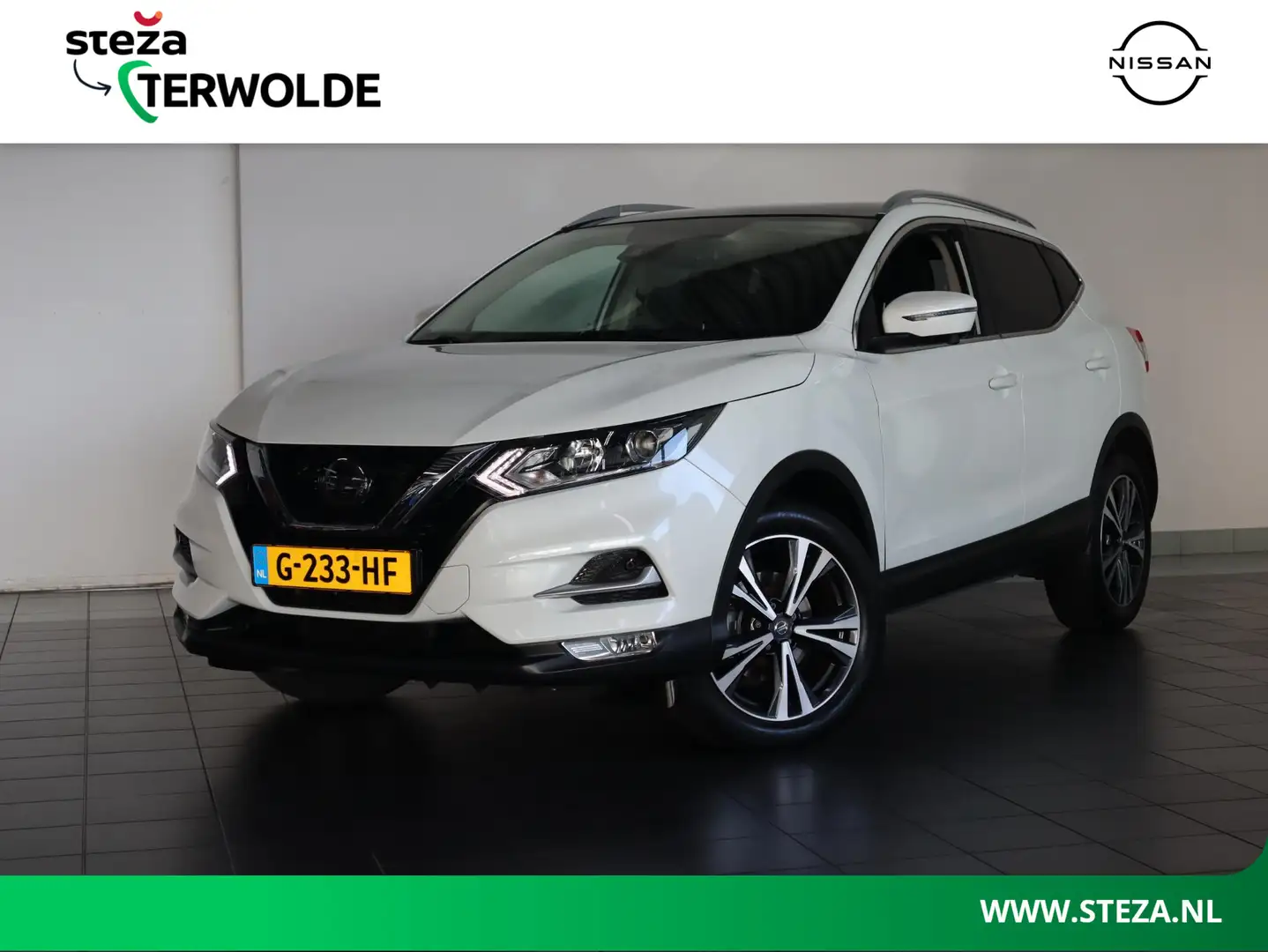 Nissan Qashqai 1.3 DIG-T N-Connecta | Panoramadak | Trekhaak | Wit - 1