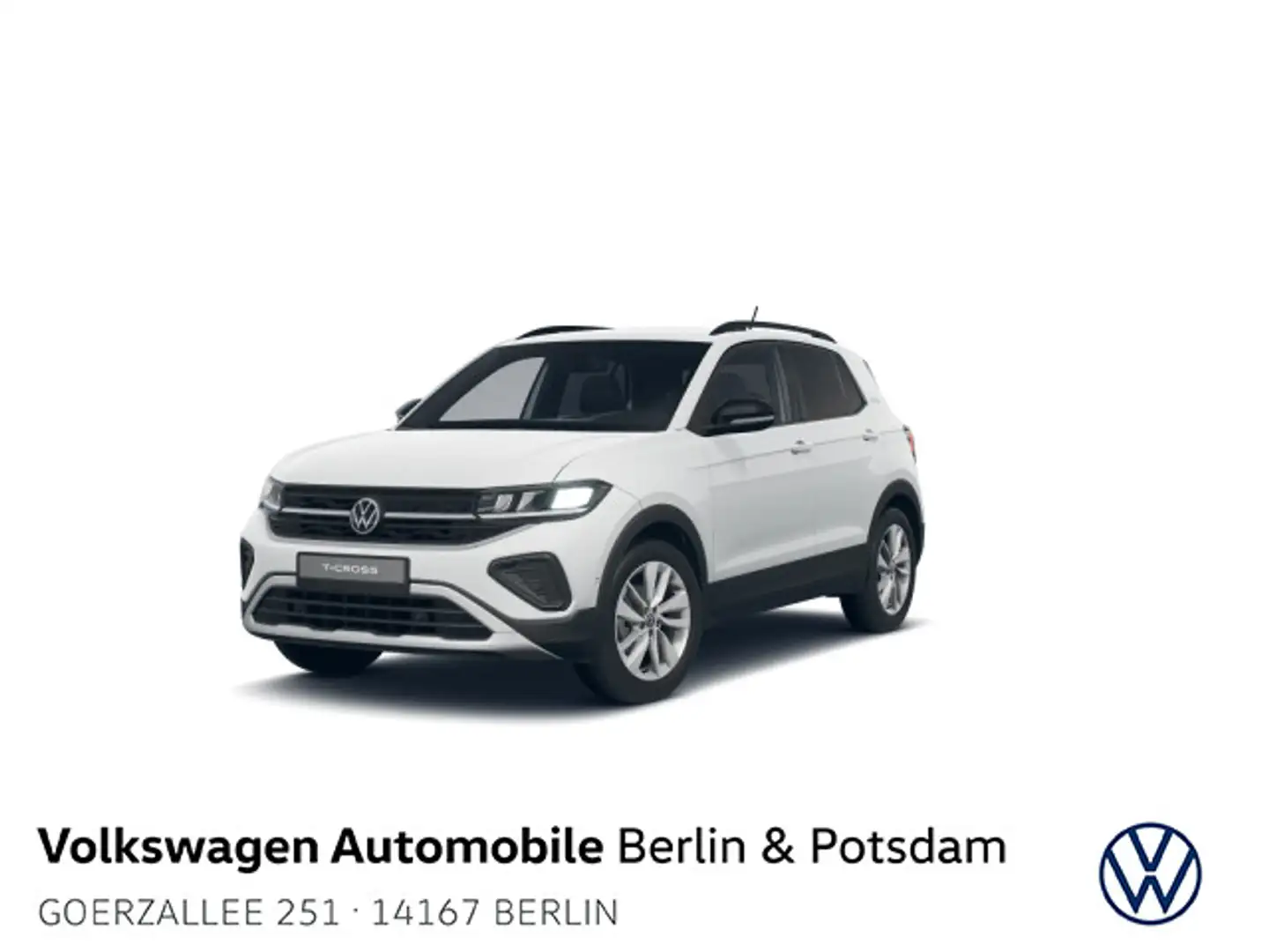 Volkswagen T-Cross 1.0 TSI DSG Goal Navi AHK PDC SHZ Telefo Weiß - 1