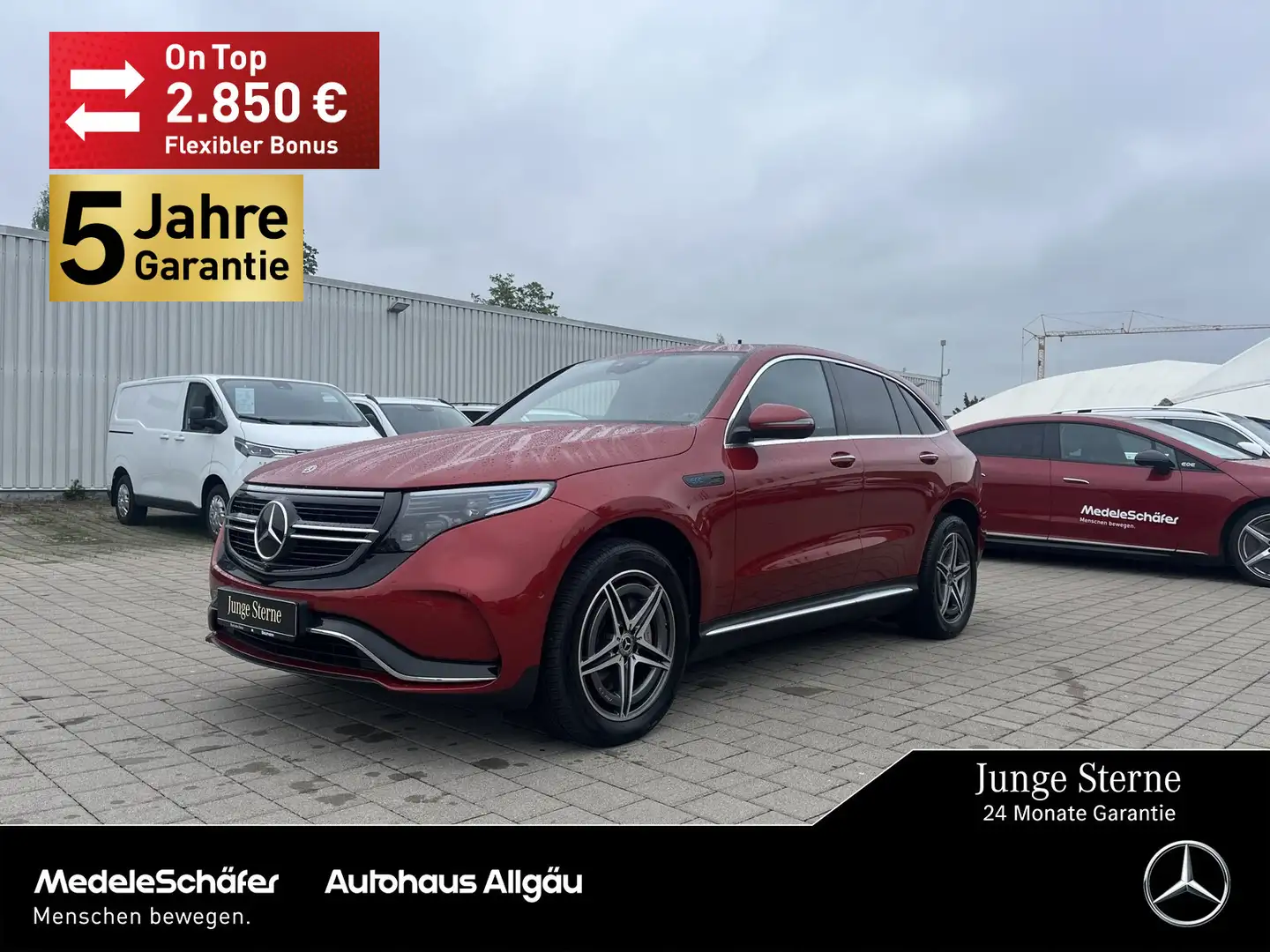 Mercedes-Benz EQC 400 EQC 400 4M AMG 19" Distronic KeylessGO 360° NP83 Czerwony - 1