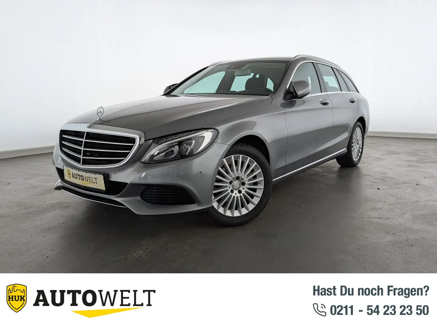 Mercedes-Benz C 180 C180 T Exclusive LED+NAVI+PDC+SHZ+TEMP+ el.Sitzv. Silber - 1