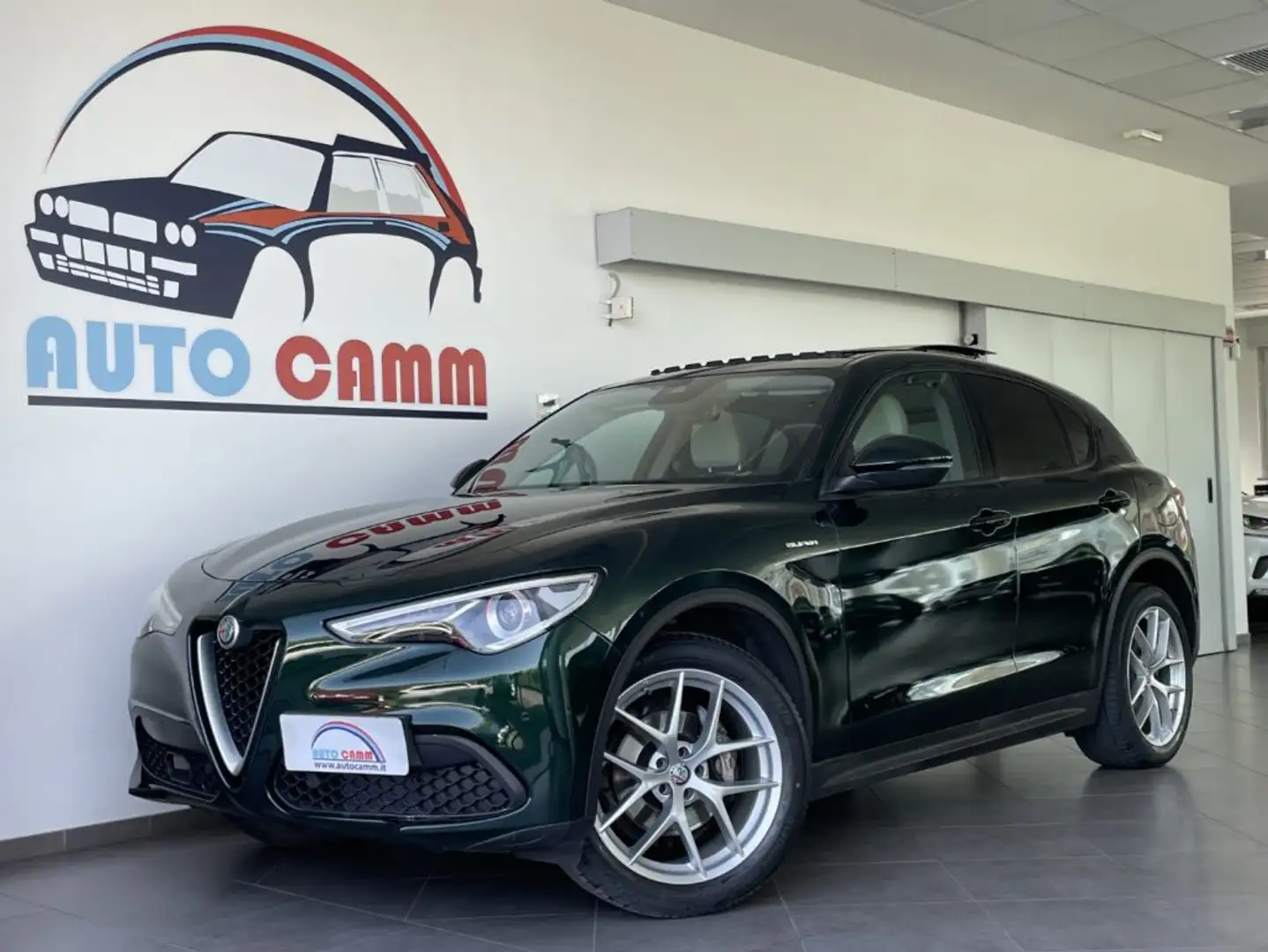 Alfa Romeo Stelvio 2.0 Turbo 200 CV AT8 Q4 Super Tetto Apribile MY21 Grün - 1