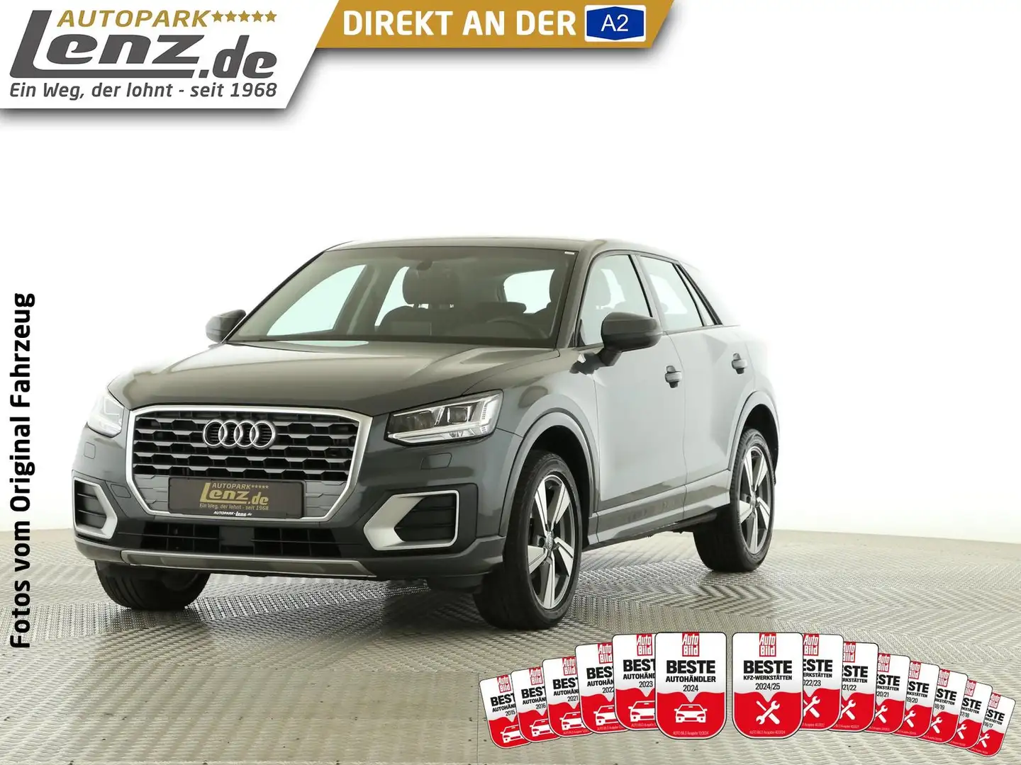 Audi Q2 Sport   LED Klima AHK Tempomat PDC MFL AUX ZV Gris - 1