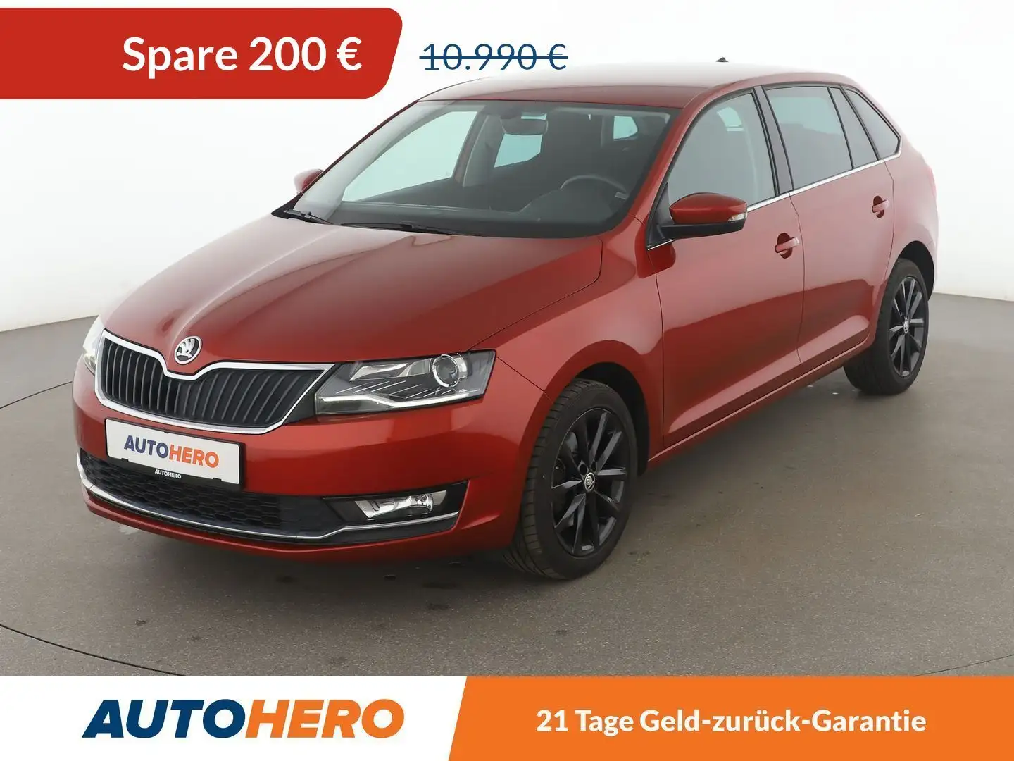 Skoda Rapid/Spaceback 1.0 TSI Style*TEMPO*PDC*SHZ*ALU*KLIMA* Orange - 1
