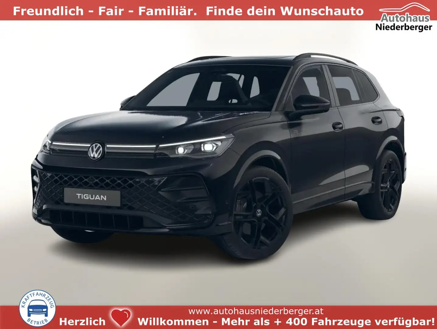 Volkswagen Tiguan R-Line 4M Pano Nav AHK Matrix LM20Z PrivG 142 k... Schwarz - 1