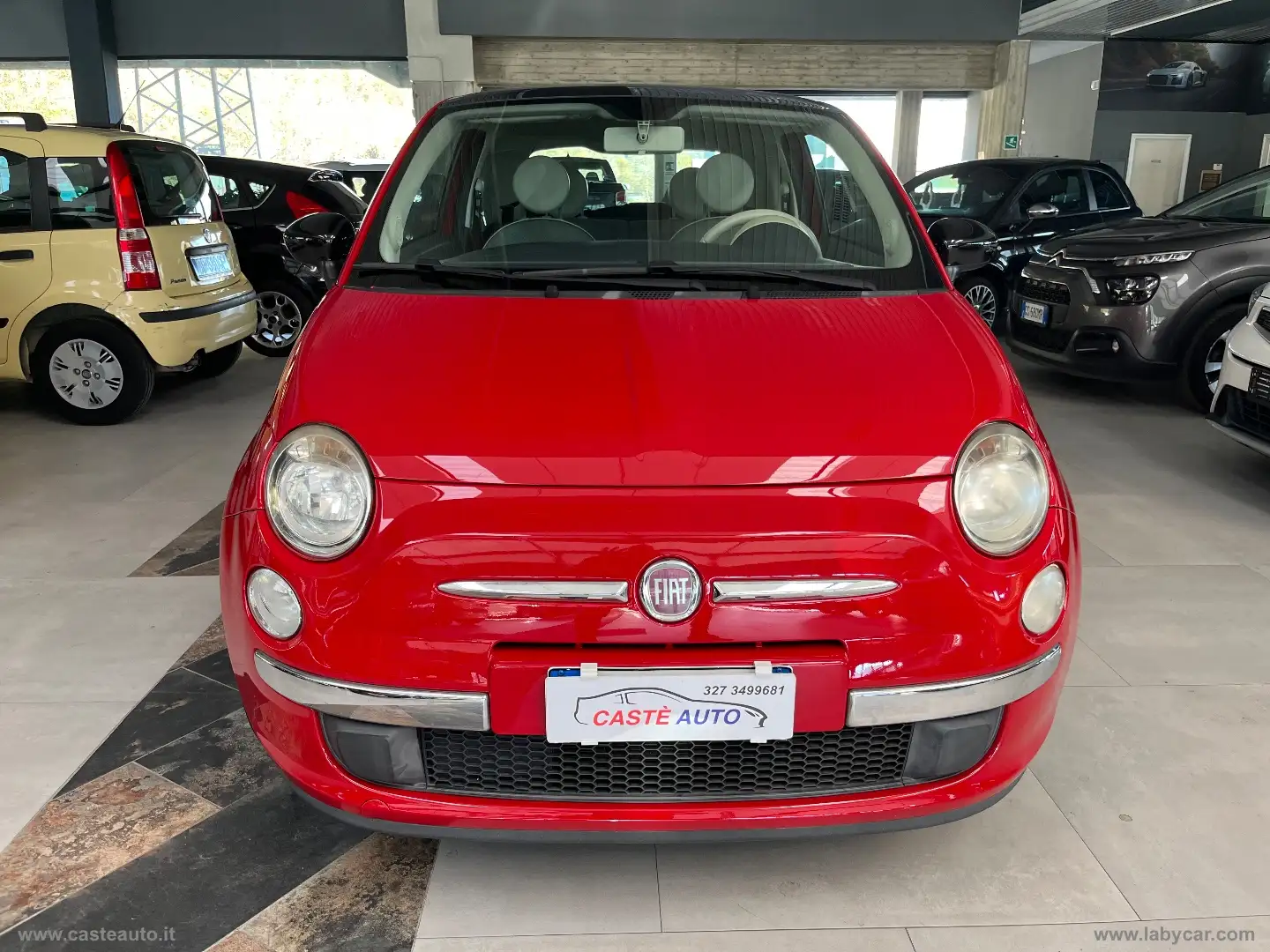 Fiat 500 1.2 Lounge DISTRIBUZIONE FATTA A 66960 KM Rouge - 2