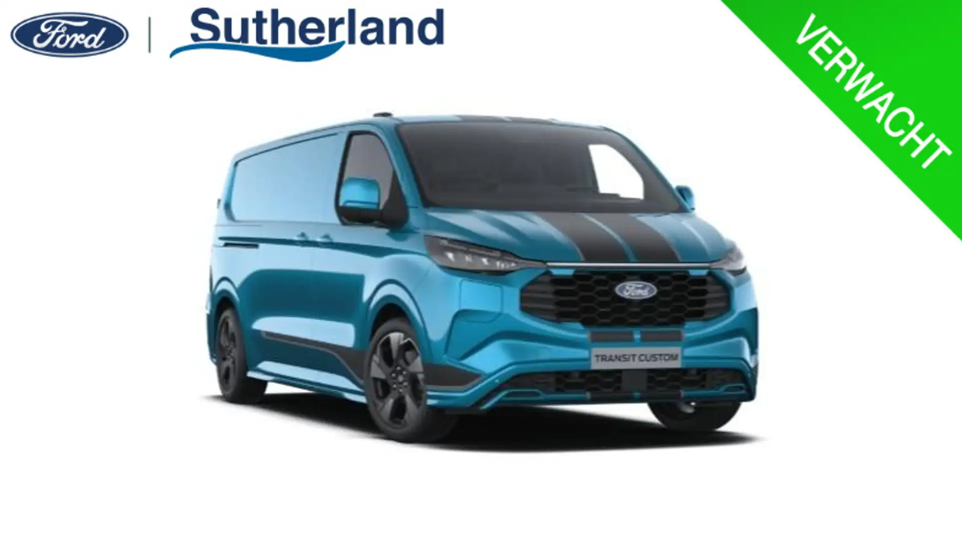 Ford Transit Custom 320 2.5 PHEV L2H1 Sport 233pk | Inklapbare trekhaa Blauw - 1