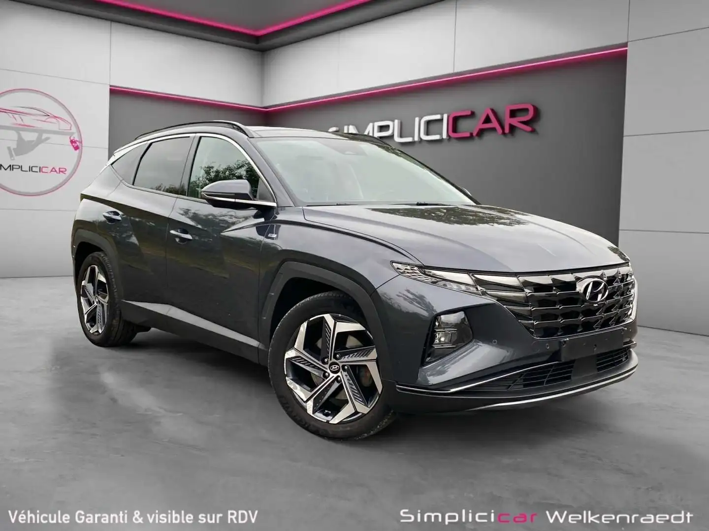 Hyundai TUCSON Tucson 1.6 T-GDi MHEV Shine DCT-CARPLAY-CUIR-T.OUV Gris - 1