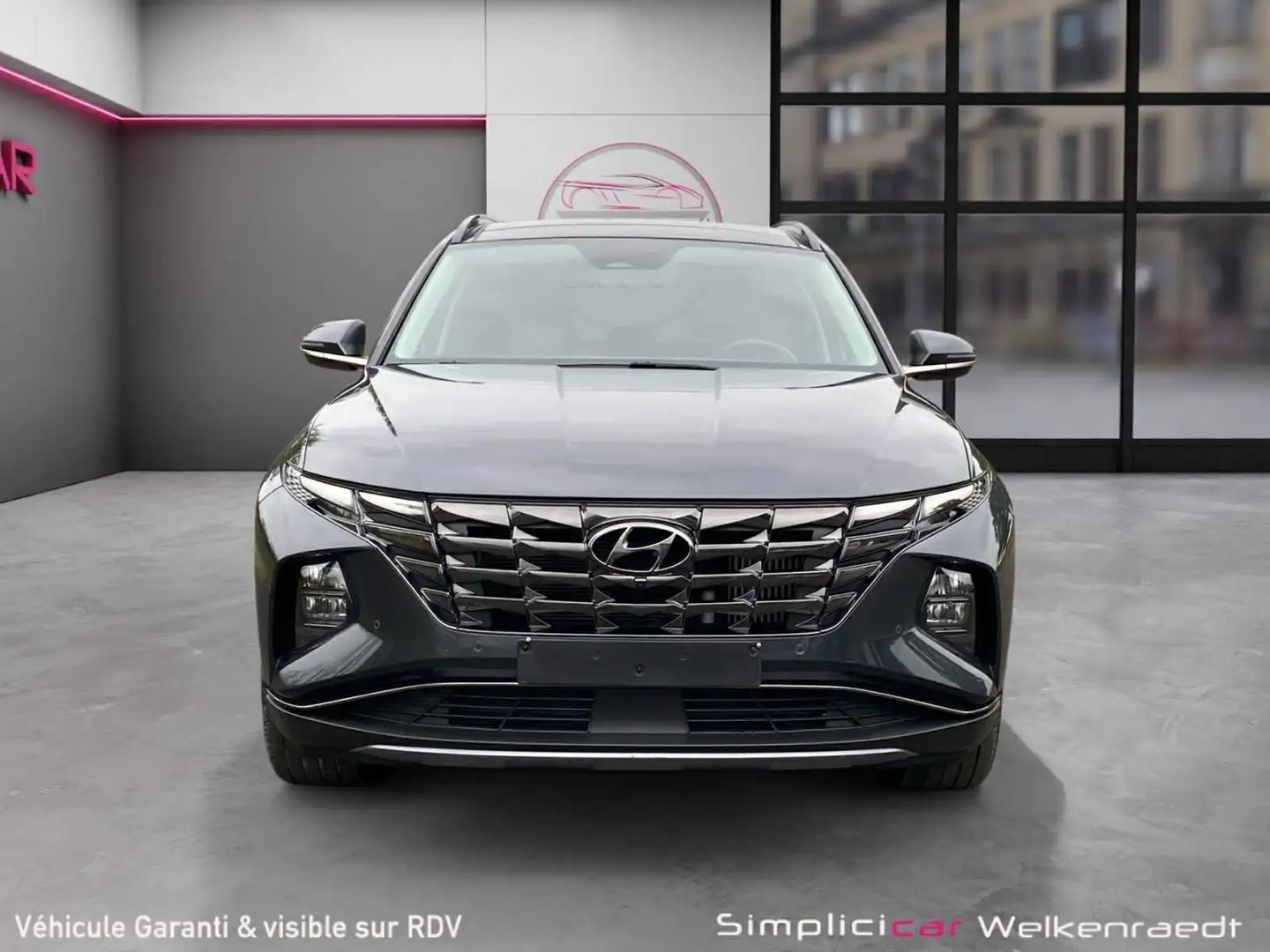 Hyundai TUCSON Tucson 1.6 T-GDi MHEV Shine DCT-CARPLAY-CUIR-T.OUV Gris - 2