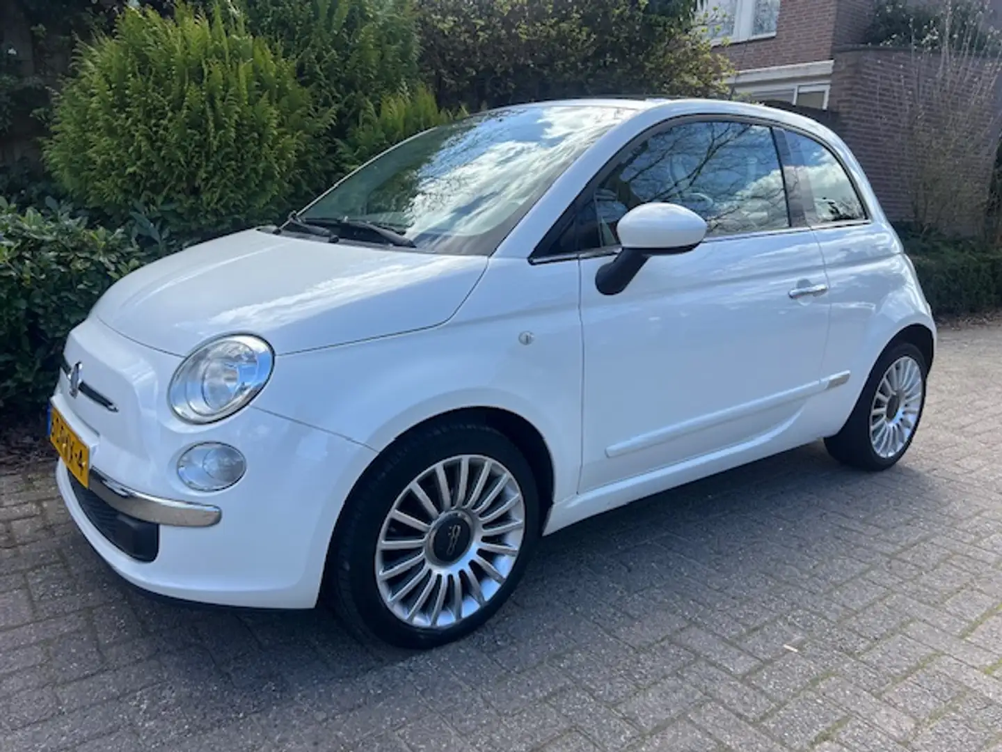 Fiat 500 1.2 Lounge 1e eig/ airco/ electr. panorama dak / m Wit - 2