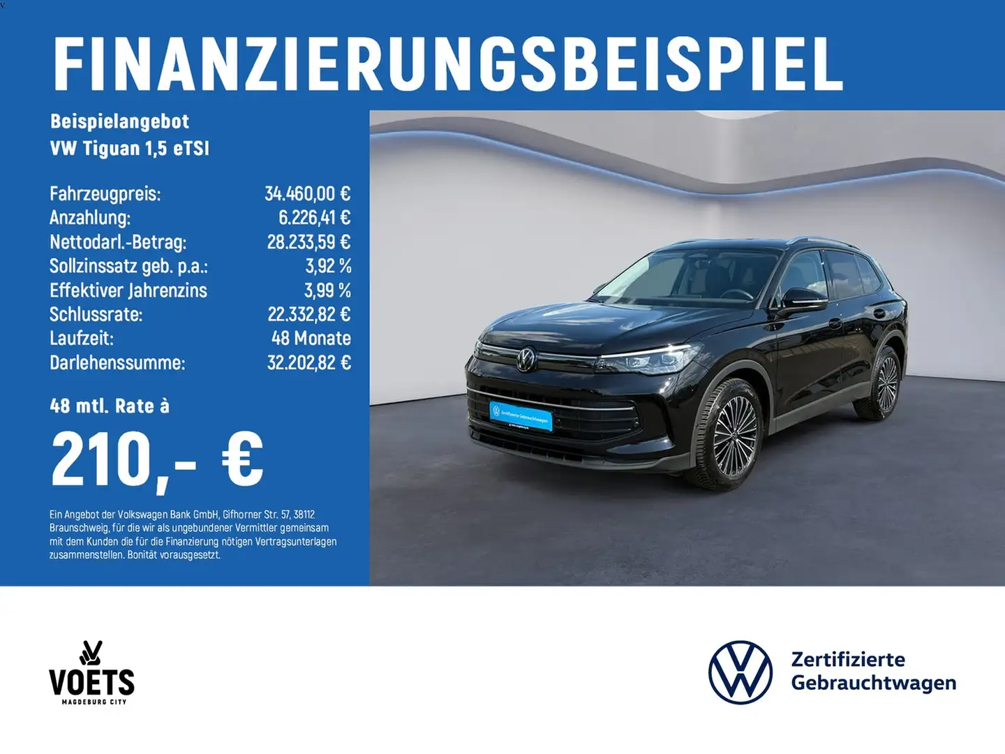 Volkswagen Tiguan 1,5 eTSI Life DSG+AHK+KAM+NAVI+LED Zwart - 2