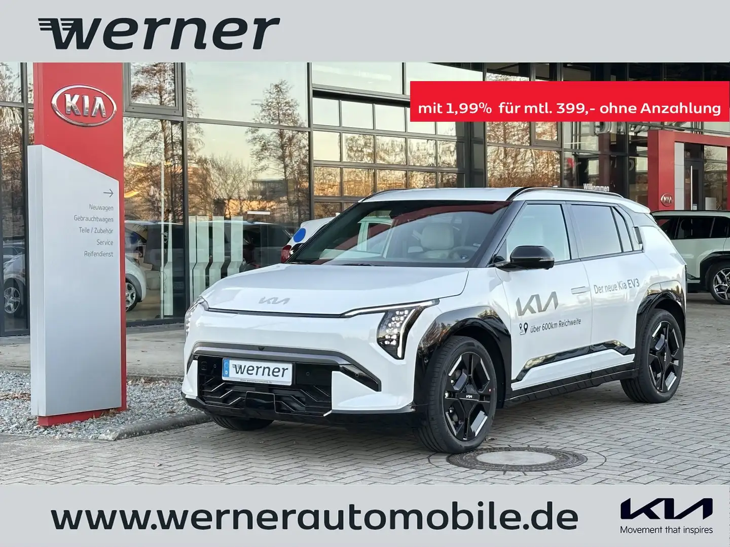 Kia EV3 81,4 kWh GT-line DriveWise Park Pro Komfort Білий - 1