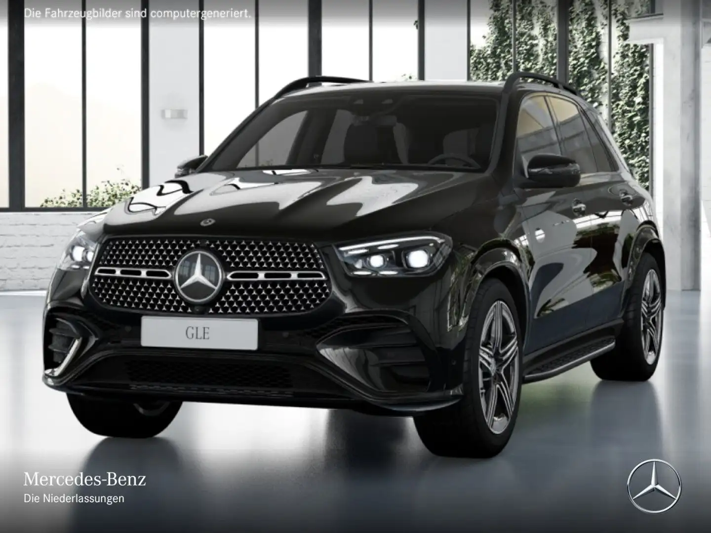 Mercedes-Benz GLE 350 de 4M AMG+NIGHT+PANO+360+AHK+MULTIBEAM+9G Schwarz - 2
