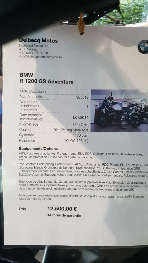 BMW R 1200 GS Adventure Modrá - 2