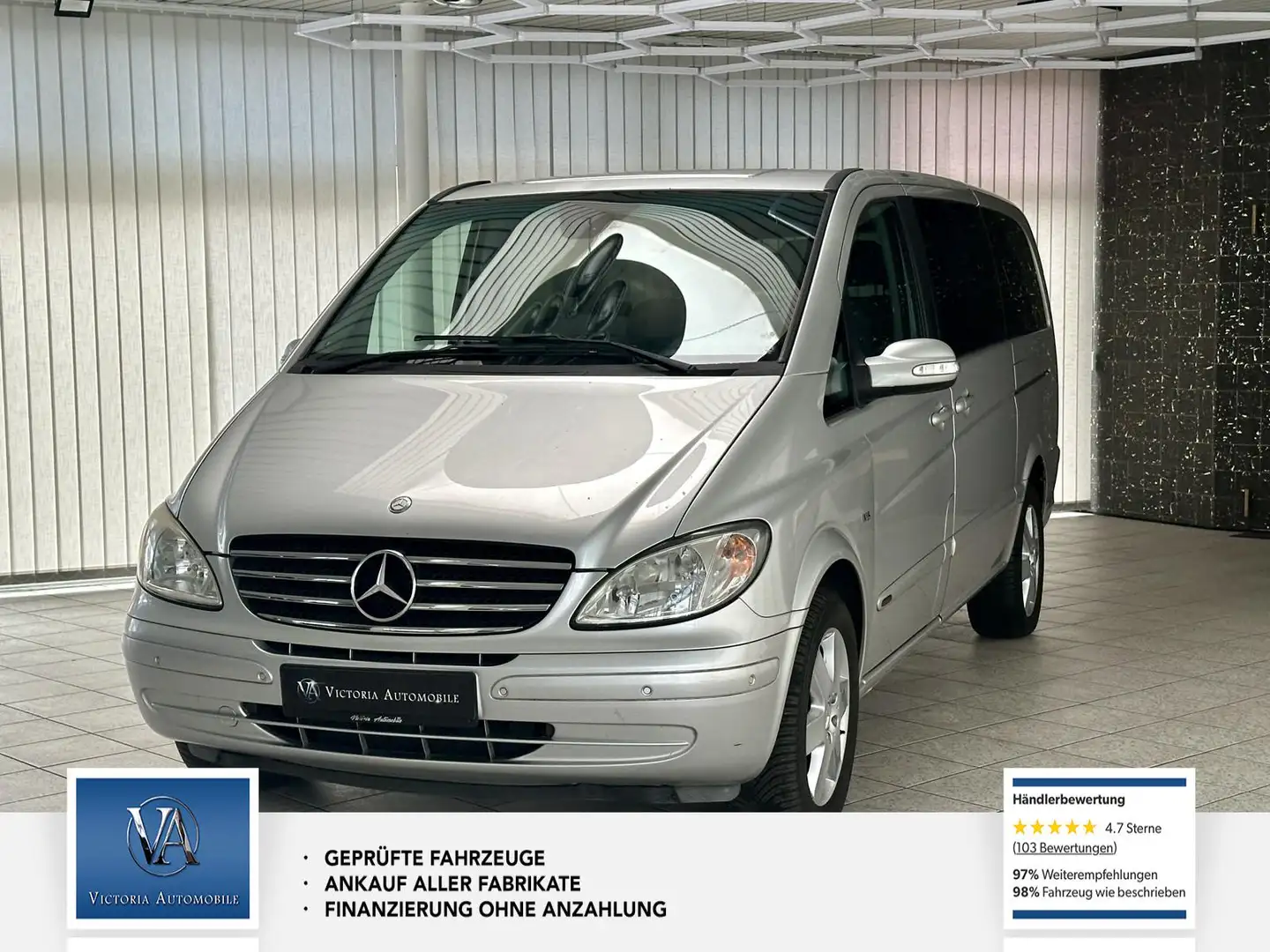 Mercedes-Benz Viano Viano 6 Sitzer* Gepflegt* 3.5/ 190 kW lang Silber - 1