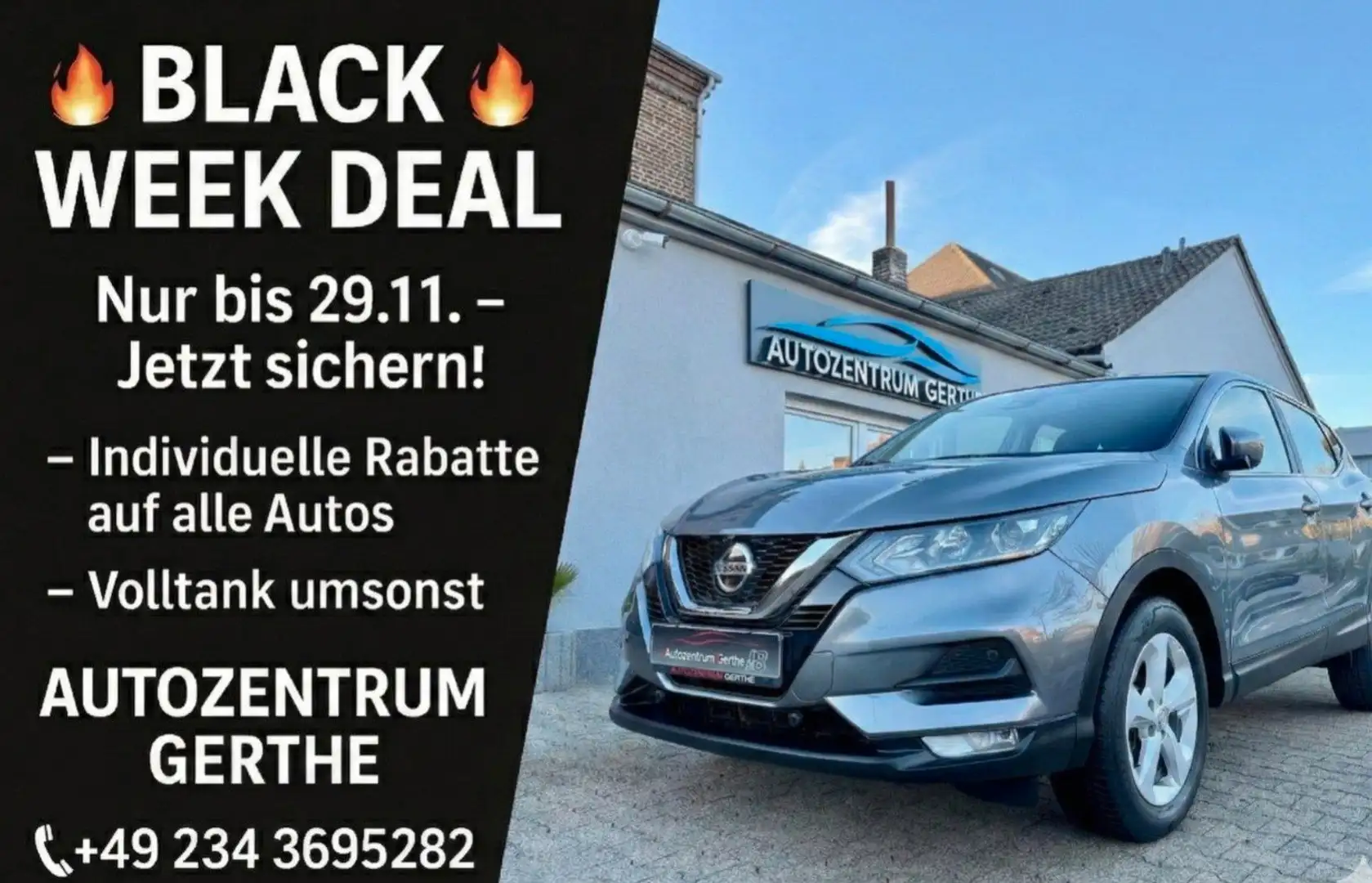 Nissan Qashqai Shiro*Automatik*1.Hand*KM 7.400*Kamera* Grau - 1