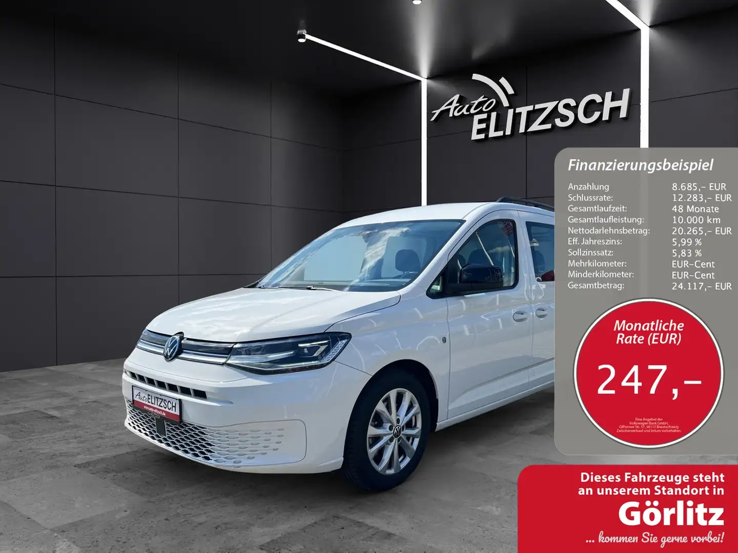 Volkswagen Caddy TDI Life Maxi LED Klima SHZ PDC DAB+ Weiß - 1