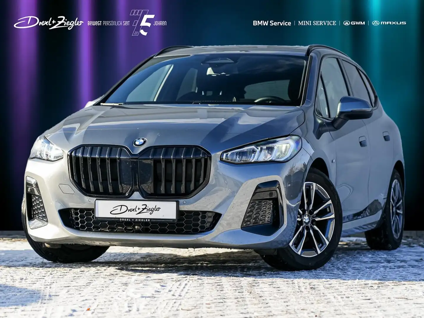 BMW 218 218i Active Tourer M-Sport AHK PANO RFK TravelP Grau - 1