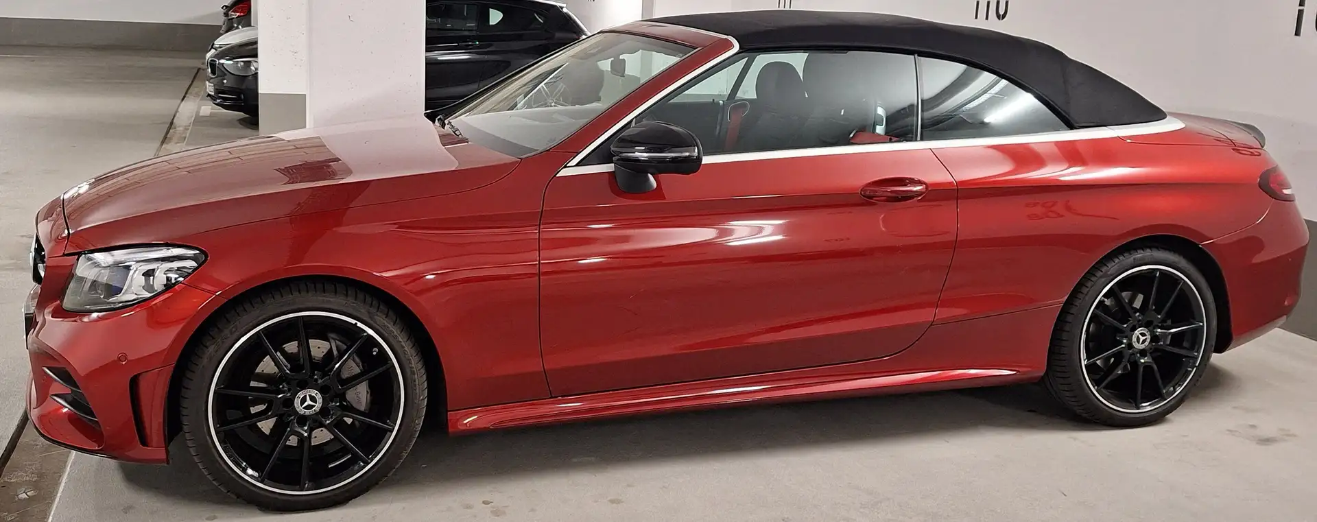 Mercedes-Benz C 220 C 220 d Cabrio 4Matic 9G-TRONIC AMG Line Plus Rouge - 1