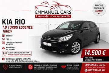 1.0 Turbo 100cv. Alu, GPS, CarPlay, ... GARANTIE KIA 07/2030!!