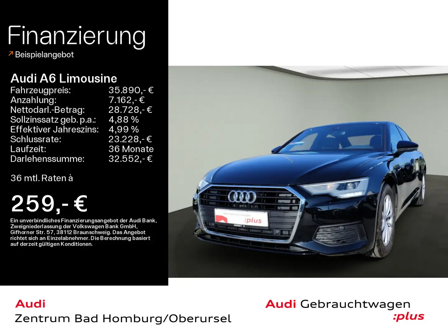 Audi A6 45 TFSI*Navi*LED*Alu*Virtual Cockpi Černá - 1