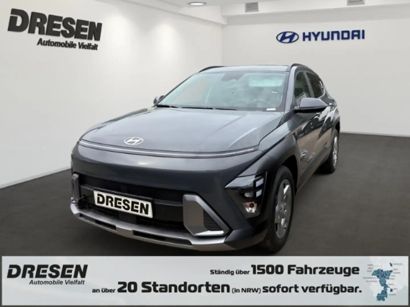 Hyundai KONA 1.6 Trend/Elektr.Heckkl./Automatik/Navi/Rückfahrka Grijs - 1