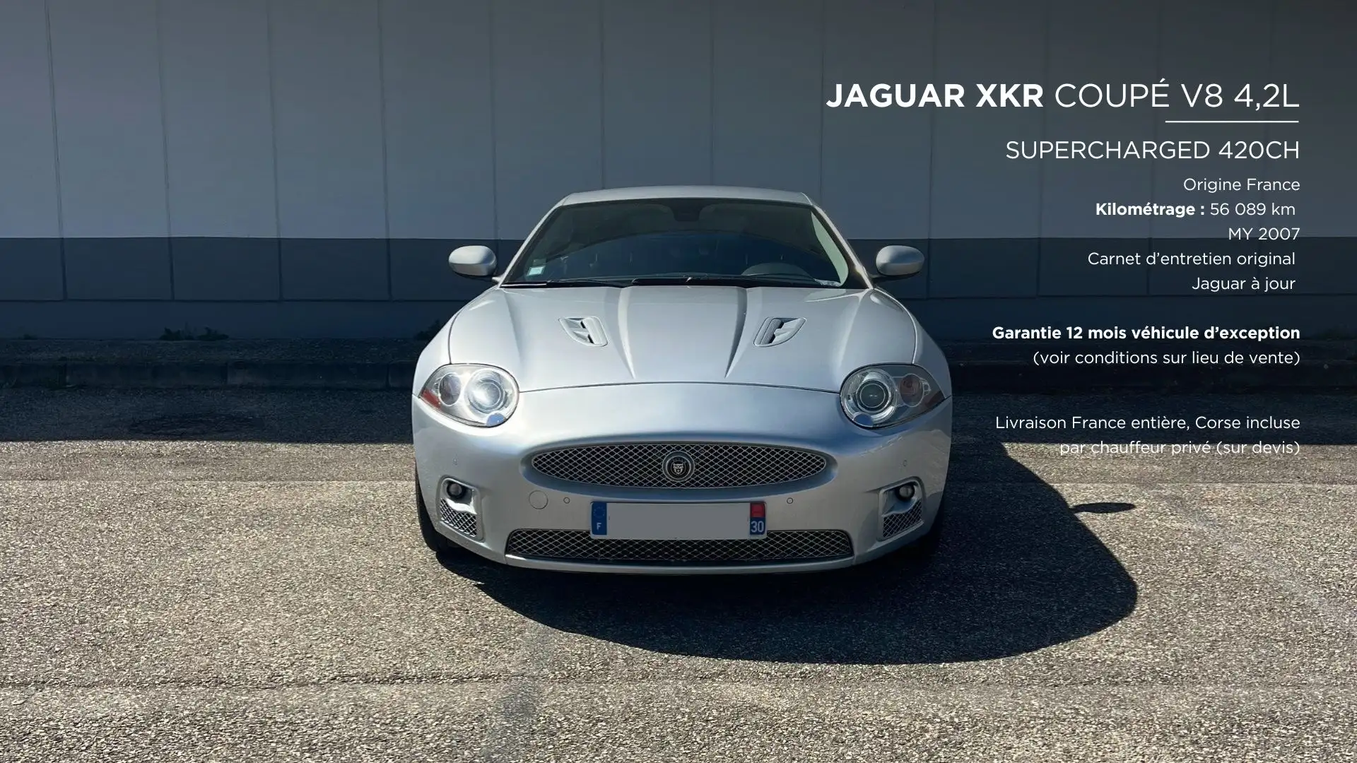 Jaguar XKR XKR Coupé 4.2 - 420 ch carnet Jaguar à jour Argent - 1